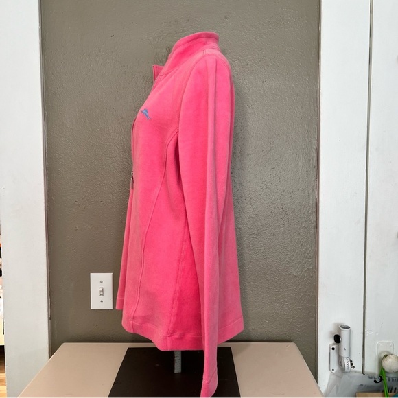 Tommy Bahama Aruba 1/2 Zip Pullover Pink Sweatshirt Women’s - Picture 3 of 13